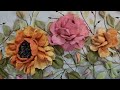 Sculpture painting. Sculpture flower painting. Big wall hanging of sculpture painting.