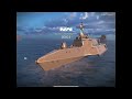 Using USS Independence to ram other ships in Modern Warships. Late 100 subs special