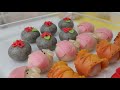 Art of Making Handmade Japanese Flower Cake - Korean Street Food