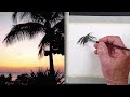 How to paint better trees with watercolor landscapes. Easy watercolour tree painting tutorial.
