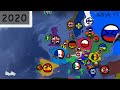 Europe History! Every Year Using Google Earth Countryballs