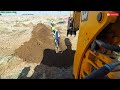 JCB backhoe loader working excavation