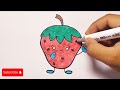 Cara mewarnai dengan mudah dan simple | Mewarnai gambar buah strawberry