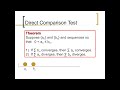 Integral Test, Direct and Indirect Comparison