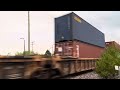 Union Pacific train in Geneva, Illinois