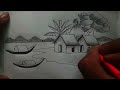 How to Draw Village Scenery 😍😍 Painting Easy Tutorial😍😍