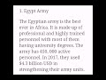Top ten strongest military in Africa