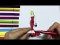 Dress Up Barbie and Barbie Characters Coloring with Sticker Book | painting and drawing for kids |