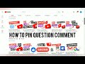 How To Pin Comment | How To PIN COMMENT ON YouTube LIVE | How To PIN QUESTIONS ON YouTube LIVE CHAT