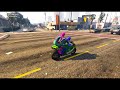 GTA 5- Spider man crazy driving motorcycle