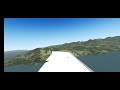 LDA approach and landing at Runway 8 at Juneau (wing view) | Cirrusjet SF50 | X-Plane Mobile