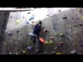Robbie bouldering, V2 on the 10' wall
