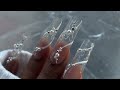 How To Do Icicle Nails with Saran Wrap! | Cracked Ice Nails | Winter Gel Nails