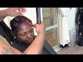 She has thin hair in the crown| Her hair was just blah| Hair cut on thinning relaxed hair
