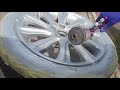 How to remove curb rash on any rim with a rotary polisher