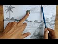 Easy Scenery drawing | Pencil easy scenery drawing |