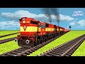 8 FULL SPEED TRAINS CRISS CROSS ON SEMI CIRCLE RAILWAY ❌ - Train Game | Indian Railway