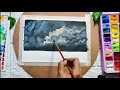 Thunderstorm painting ⛈️ || Step by Step || Untrained artist