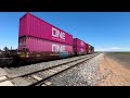 Fast Union Pacific Intermodal rolling West by Newman New Mexico on the Carrizozo Subdivision.