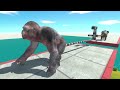 Animals vs Primates Who Pulls Harder Over Hot Lava - Animal Revolt Battle Simulator