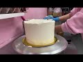 Decorating 6 Simple Buttercream Cakes [No Talking][No Music]