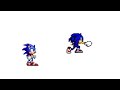 Classic Sonic and Modern Sonic Tag team attack