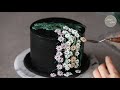 Black & Daisy flower cake / 데이지 케이크 inspired by Jennifer Steinkamp