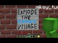 Mikey Emerald vs JJ Diamond VILLAGE UNDER BED Survival Battle in Minecraft (Maizen)