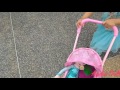 Baby Alive Playground Fun / Little Girl Pushing Pink Stroller / Kids Playing Outdoor Park