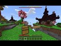 Playing Minecraft Skywars, but with no weapons or armor