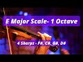 E Major Scale 1 Octave - 10 Minute Loop