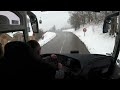 Bus drive in the mountains