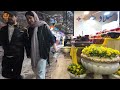 Night Walking Tour on north of Tehran  City 2024 - NightLife of Iranian people in the street