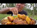 Cooking and Eating Delicious Pork Curry | Delicious Pork Mukbang | Bought Pork from Local Market