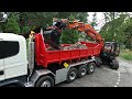 Road reconstruction, RC Excavator Hitachi ZX135US, Truck Scania 10x8 multilift, PART 1