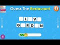 Can You Guess the Fast Food Restaurant Without Vowels? ✅🍔| Easy, Medium, Hard, Impossible