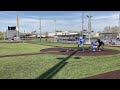 RBI base hit to left field (2 angles) (varsity game)