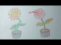 Learn to Draw Kindergarten Children | Drawing Sunflowers