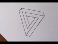 How To Draw The Impossible Triangle - Optical Illusion