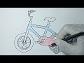 Learn to draw and paint easily | Drawing of a bicycle