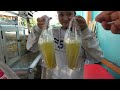 16 year old girl making fresh sugarcane juice from 5am - Cambodian street food