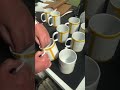 Pressing mugs for the Summer Wool Festival