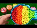 Satisfying Video | Mixing Rainbow Beads FROM Bathtub Spoon AND Paiting Color Toys & Cutting ASMR