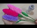 Easy Woolen Flower Making Idea - How to Make Beautiful Lavender Flower - Amazing Woolen Crafts