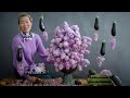 English House Garden Flower Arrangement, floral design, how to keep lilac fresh, cake decoration.