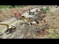 Incredibly Great Work Machinery Heavy Duty Caterpillar Pushing Paving Stone,5TonTruck UnloadingStone