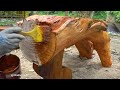 Technique for crafting a beautiful table and chair set from tree roots and trunks, Live with nature