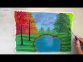 How To Paint Summer Landscape Painting || Acrylic Painting || Painting For Beginners
