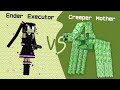 All Ender mobs vs All Creeper Mutant mobs - Minecraft Mob Battle