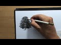 How to Draw Realistic Trees in Charcoal